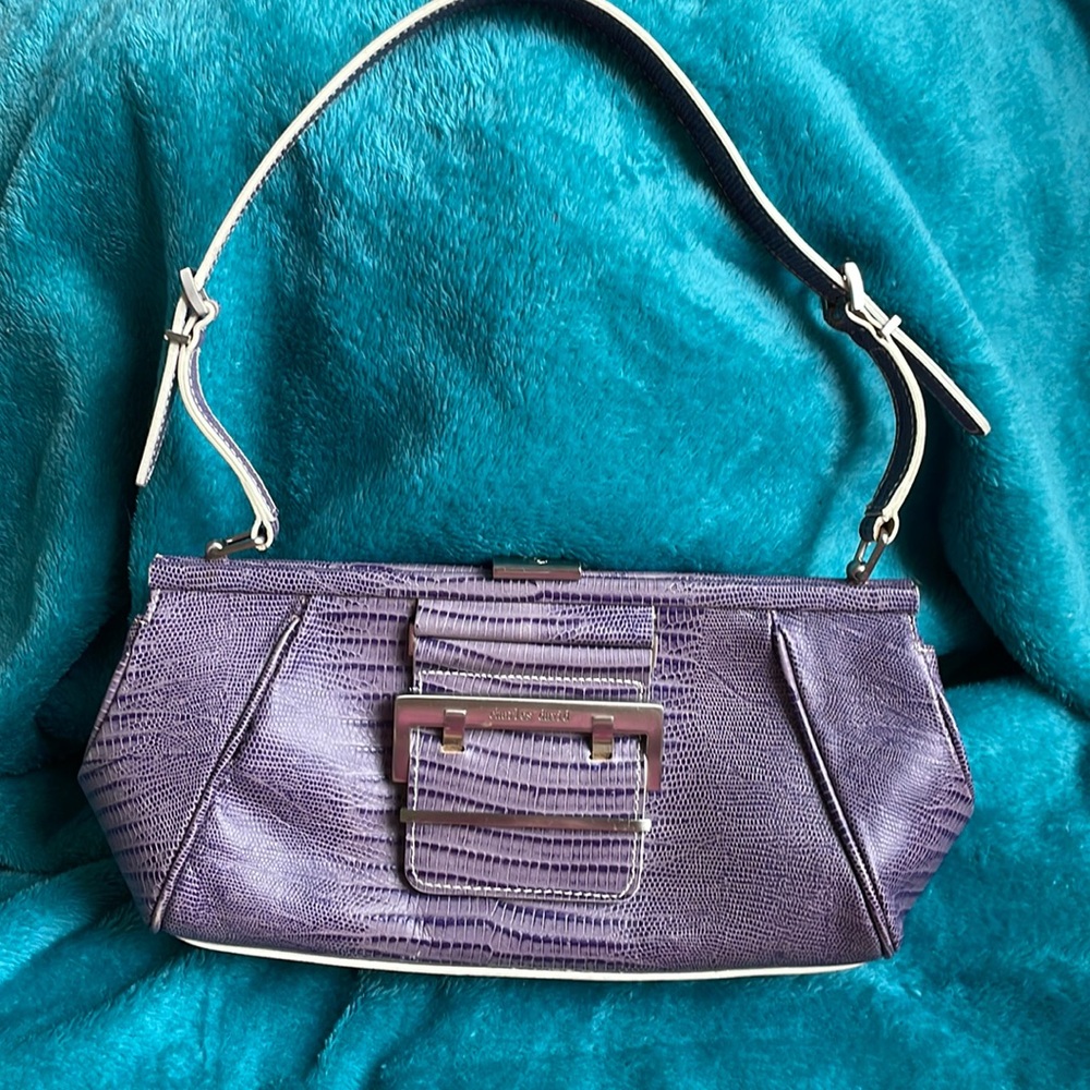 Charles David purple small shoulder bag